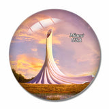 USA America Miami Chapel 3D Fridge Magnet Crystal Glass