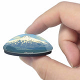 Chile Villarica Volcano Pucon 3D Fridge Magnet Crystal Glass