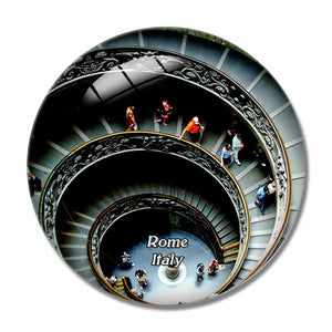 Italy Rome St Peter's Basilica Staircase Shaft 3D Fridge Magnet Crystal Glass