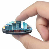 USA America Boston Massachusetts 3D Fridge Magnet Crystal Glass
