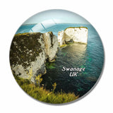 UK England Old Harry Rocks Swanage 3D Fridge Magnet Crystal Glass