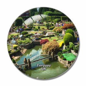 UK England Babbacombe Model Village Torquay 3D Fridge Magnet Crystal Glass