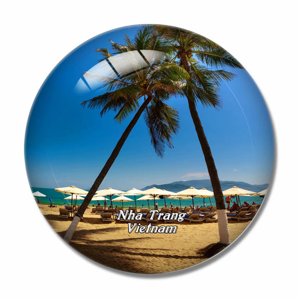 Vietnam Nha Trang Beach 3D Fridge Magnet Crystal Glass