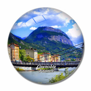 France Grenoble Alps 3D Fridge Magnet Crystal Glass