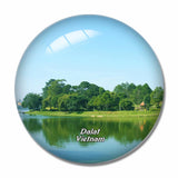 Vietnam Xuan Huong Lake Dalat 3D Fridge Magnet Crystal Glass