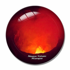 Masaya Volcano Lake Nicaragua 3D Fridge Magnet Crystal Glass