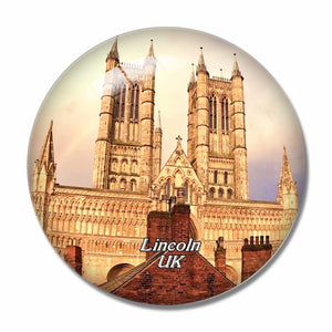 UK England Lincoln Castle&Cathedral 3D Fridge Magnet Crystal Glass