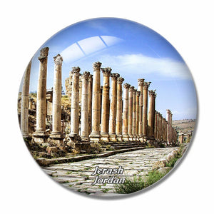 Jordan Jerash 3D Fridge Magnet Crystal Glass