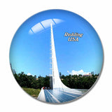 USA America Redding Sundial Bridge 3D Fridge Magnet Crystal Glass