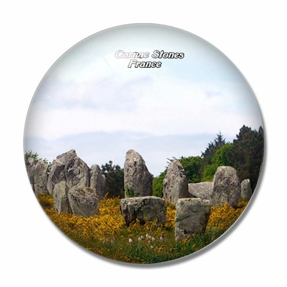 France Carnac Stones Brittany 3D Fridge Magnet Crystal Glass