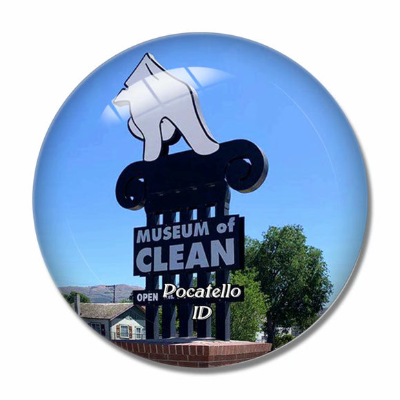 Pocatello Museum of Clean Idaho USA 3D Fridge Magnet Crystal Glass