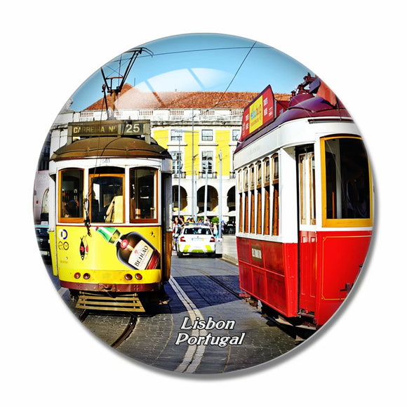 Portugal Tram Lisbon 3D Fridge Magnet Crystal Glass