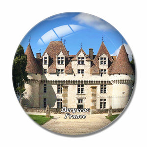 France Chateau de Monbazillac Bergerac 3D Fridge Magnet Crystal Glass