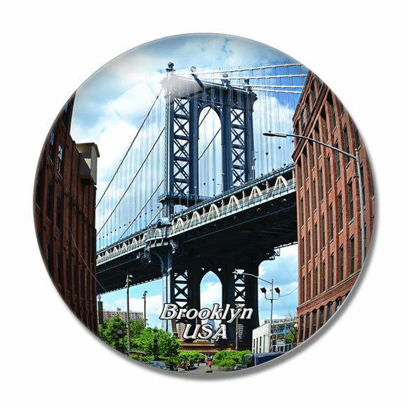 USA America Dumbo Brooklyn 3D Fridge Magnet Crystal Glass
