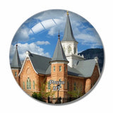 Provo Temple Utah USA 3D Fridge Magnet Crystal Glass