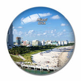 USA America Beach Miami 3D Fridge Magnet Crystal Glass