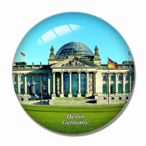 Germany Reichstag Building Berlin 3D Fridge Magnet Crystal Glass