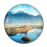 Slovenia Bled Island 3D Fridge Magnet Crystal Glass