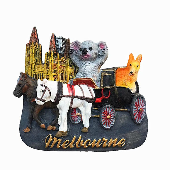 Melbourne Australia Fridge Magnet 3D Resin