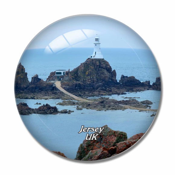 UK England Corbiere Lighthouse St. Brelade 3D Fridge Magnet Crystal Glass