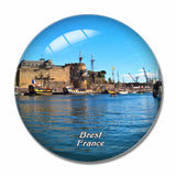 France Brest 3D Fridge Magnet Crystal Glass