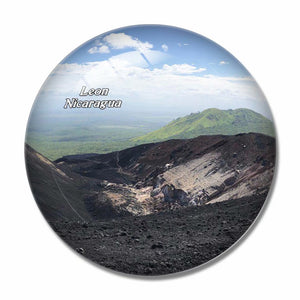 Nicaragua Cerro Negro Volcano Leon 3D Fridge Magnet Crystal Glass