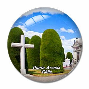 Chile Cementerio Municipal Punta Arenas 3D Fridge Magnet Crystal Glass