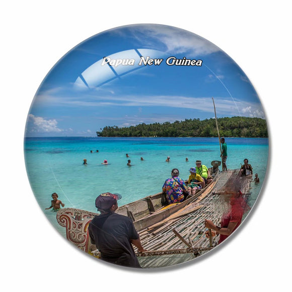 Papua New Guinea 3D Fridge Magnet Crystal Glass