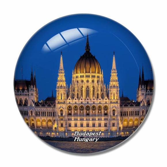 Hungary Hungarian Parliament Building Budapest 3D Fridge Magnet Crystal Glass