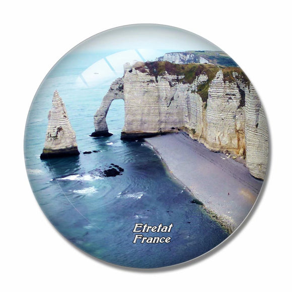 France Etretat Cliff 3D Fridge Magnet Crystal Glass