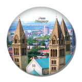 Hungary Pecs Cathedral 3D Fridge Magnet Crystal Glass