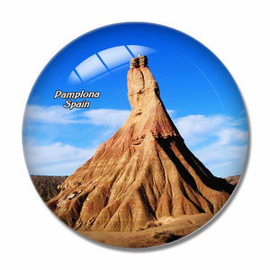 Spain Bardenas Pamplona 3D Fridge Magnet Crystal Glass