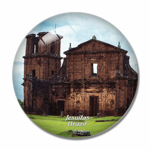 Brazil Missions Jesuitas 3D Fridge Magnet Crystal Glass