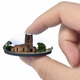 UK England Derby Cathedral 3D Fridge Magnet Crystal Glass