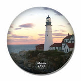 America USA Cape Elizabeth Maine 3D Fridge Magnet Crystal Glass