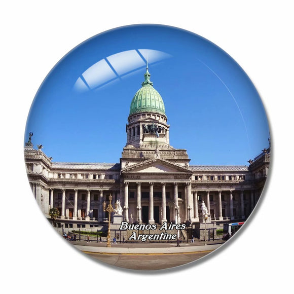 National Congress Building Buenos Aires Argentine 3D Fridge Magnet Crystal Glass
