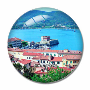 Italy Portoferraio Elba Island 3D Fridge Magnet Crystal Glass