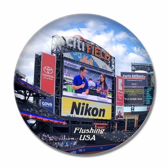USA America Citi Field Flushing 3D Fridge Magnet Crystal Glass