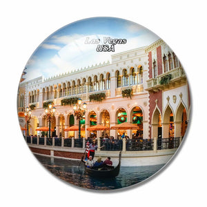 America USA Venetian Las Vegas 3D Fridge Magnet Crystal Glass