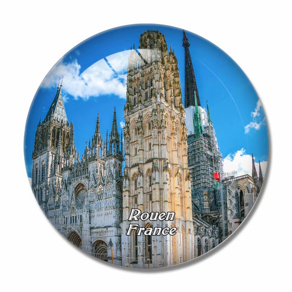 France Cathedral Notre-Dame of Rouen 3D Fridge Magnet Crystal Glass