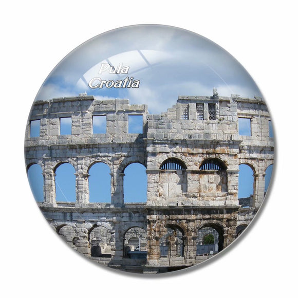 Croatia The Arena in Pula 3D Fridge Magnet Crystal Glass