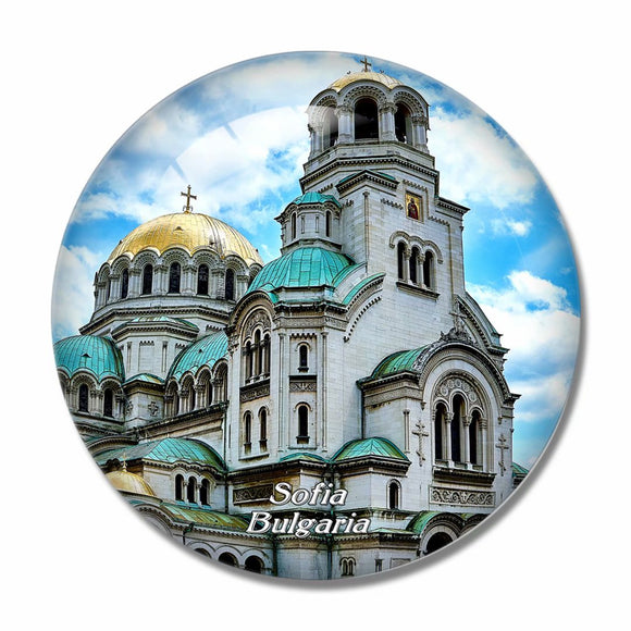 St. Alexander Nevski Cathedral Sofia Bulgaria 3D Fridge Magnet Crystal Glass