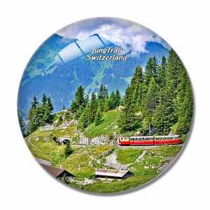 Switzerland Jungfrau 3D Fridge Magnet Crystal Glass