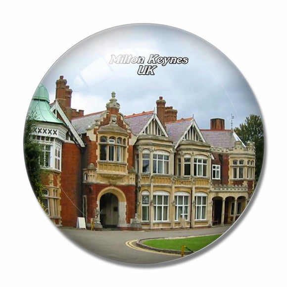 UK England Bletchley Park Milton Keynes 3D Fridge Magnet Crystal Glass