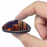 USA America Dallas 3D Fridge Magnet Crystal Glass