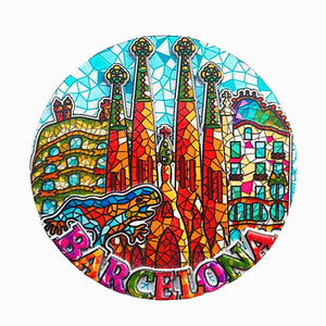 Barcelona Spain Fridge Magnet 3D Resin