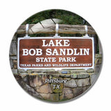 Pittsburg Lake Bob Sandlin Texas USA 3D Fridge Magnet Crystal Glass