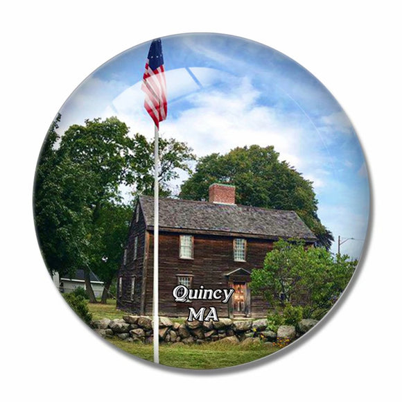 Quincy Adams Park Massachusetts USA 3D Fridge Magnet Crystal Glass