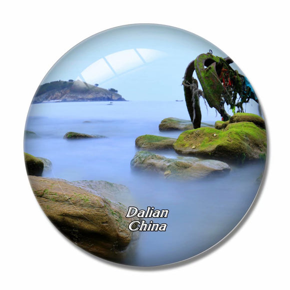 China Dalian 3D Fridge Magnet Crystal Glass