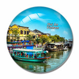 Vietnam Old Town Hoi An 3D Fridge Magnet Crystal Glass